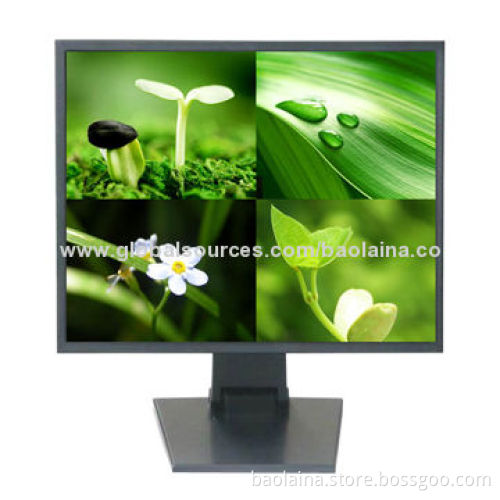 19-inch Professional CCTV LCD Monitor, (4:3) with Four BNC Input, Resolution of 1,280 x 1,024P